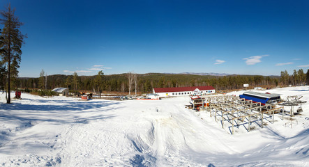 Ski resort. Zawyaliha Chelybinsk region.