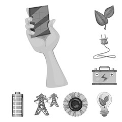 Vector illustration of organic  and nature logo. Collection of organic  and panel stock symbol for web.