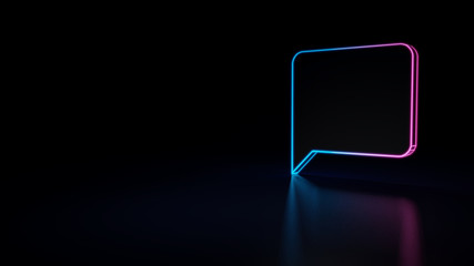 3d icon of bubble speech