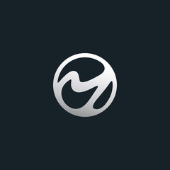 Obraz premium M letter vector logo design
