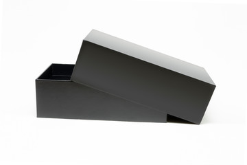 Pre-opened black box isolated on a white background
