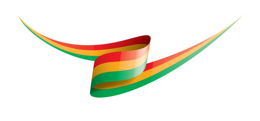 Bolivia flag, vector illustration on a white background.
