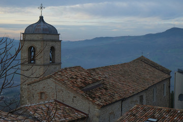 View of Verucchio from upper point, Italy