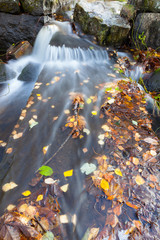 Water flowing over rocks in creek