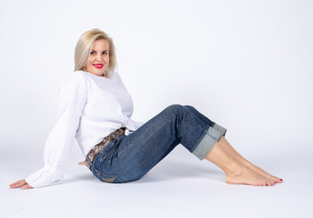 Fototapeta premium Photo shoot for 50 year old woman