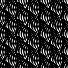 Vector seamless texture. Modern geometric background with circles from dots.