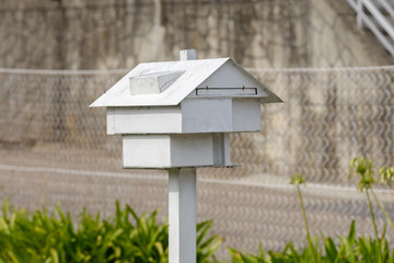 mail box in front of the house close up