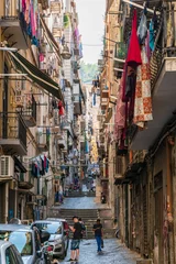Deurstickers Napels, Spaanse wijk © Pixelshop