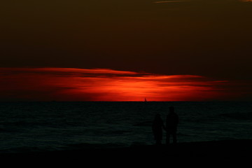Fototapeta premium Beach at sunset in Tenerife. Spain