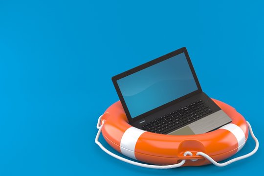 Laptop with buoy