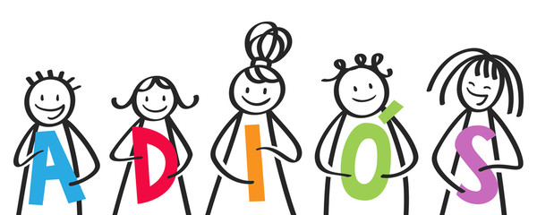 ADIOS, spanish kids saying goodbye