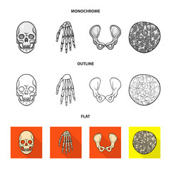 Vector illustration of medicine and clinic sign. Collection of medicine and medical stock vector illustration.