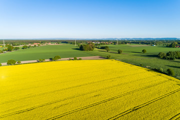 Landschaft in Deutschland aus der Luft