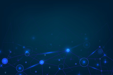 Blockchain Technology connect together concept background eps10.