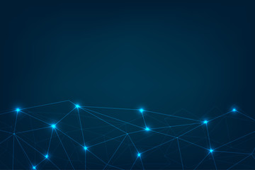 Blockchain Technology connect together concept background eps10.