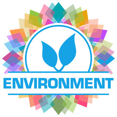 Environment Colorful Squares Floral Circular Text 
