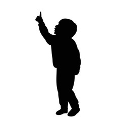  silhouette child, boy, shows