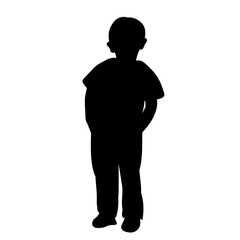 silhouette child, boy