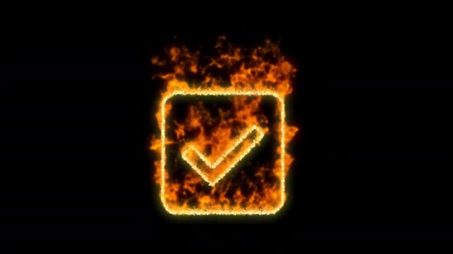 check square symbol inflames. Then disappears. In - Out loop. Alpha channel Premultiplied - Matted with color black