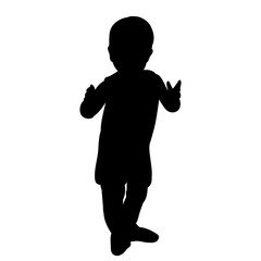 silhouette baby standing
