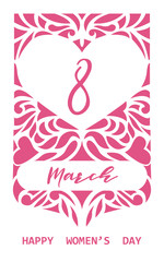 International women s day. Banner for the International Women s Day. Flyer for March 8