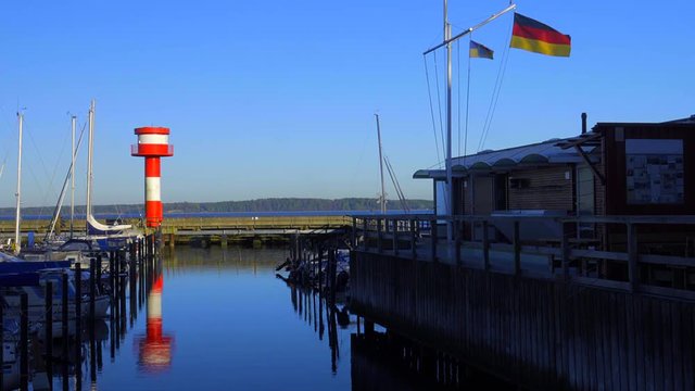 Eckernf&ouml;rde Lighthouse in late sunlight