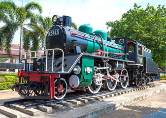 Naklejka premium Old Steam train,Thailand
