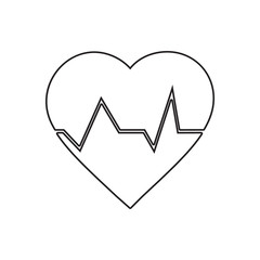 heartbeat icon. Element of fire guardfor mobile concept and web apps icon. Outline, thin line icon for website design and development, app development