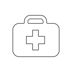 Fototapeta premium first aid kit icon. Element of fire guardfor mobile concept and web apps icon. Outline, thin line icon for website design and development, app development