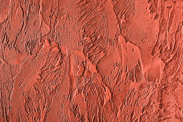 Trendy living coral colored textured background for concept or product