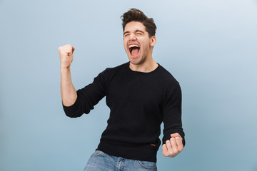 Portrait of a cheerful handsome young man