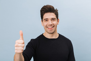 Portrait of a cheerful handsome young man
