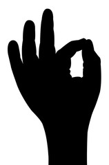 a hand silhouette vector