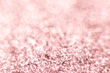 Fototapeta na wymiar Pink glitter texture Festive sparkling sequins background closeup. Wpaper for Valentine, New Year or Christmas Holidays.