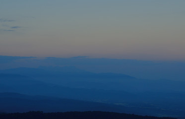 Sunset at the Top of  Mon Jam , mountain in Chiang Mai, Thailand