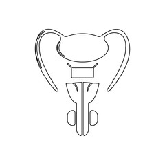 womb of a woman icon. Element of Human parts for mobile concept and web apps icon. Outline, thin line icon for website design and development, app development