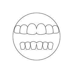 human teeth icon. Element of Human parts for mobile concept and web apps icon. Outline, thin line icon for website design and development, app development