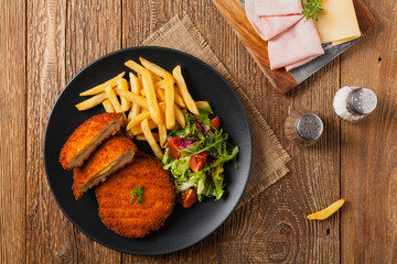 Cordon blue with fires.