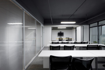 Simple meeting room and classroom interior