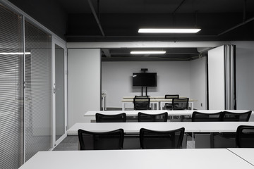 Simple meeting room and classroom interior