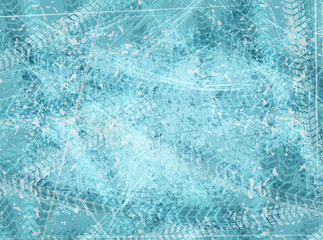 Grunge tire tracks background