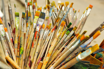 Obraz premium Old paintbrushes
