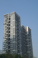 Fototapeta premium Shenzhen, China: residential architecture landscape