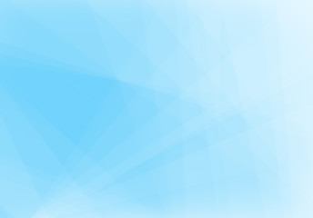Abstract light blue and turquoise background with light and transparent lines, triangle shapes and diagonal stripes in random pattern. Business report or corporate background concept. Copy space.