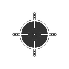 target icon. Element of navigation for mobile concept and web apps icon. Glyph, flat icon for website design and development, app development