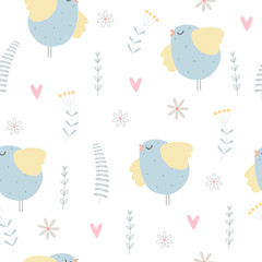 Hand drawn summer spring pattern 