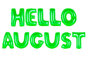 Fototapeta premium hello august, green color