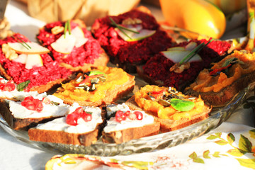 fresh vegetarian sandwiches