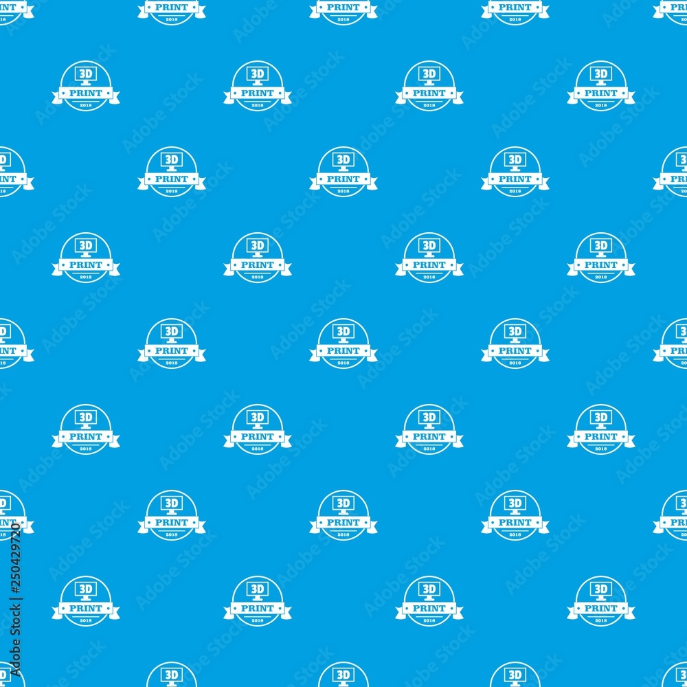 Poster cube 3d printing pattern vector seamless blue repeat for any use