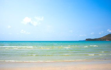 Wave & Sand beach background , holiday or relax in summer concept.